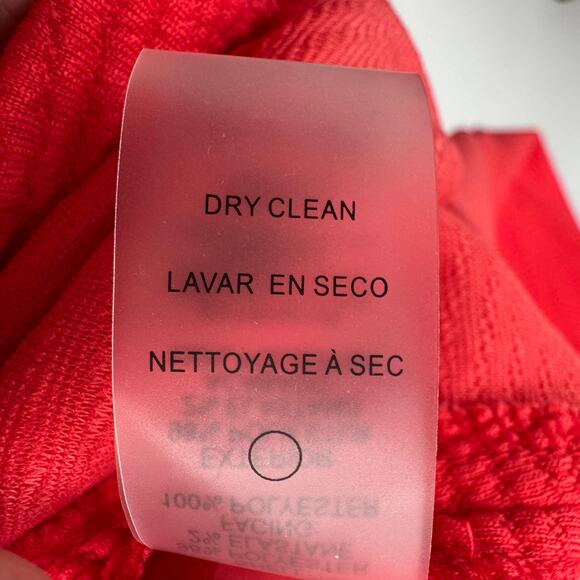 Tommy Hilfiger Shift Mini Dress WMNS 16 Pink Sleeveless Split Neck Jacquard Knit - Picture 12 of 13